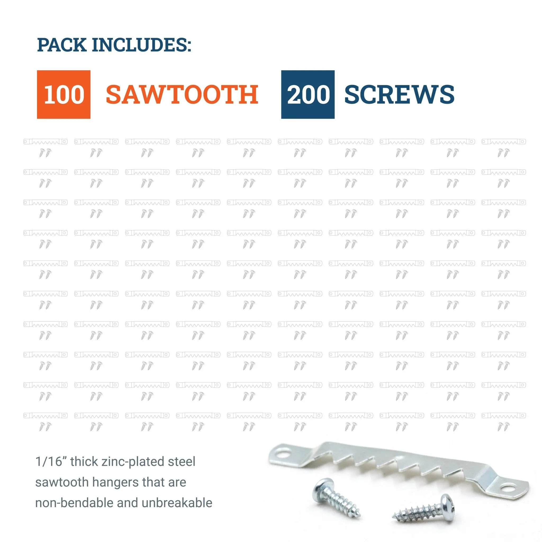 Large Sawtooth with Screws