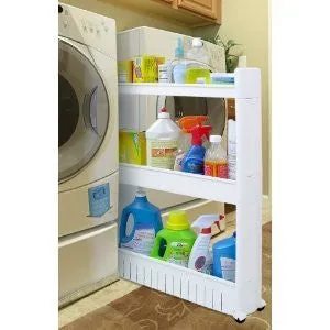 Laundry Washer Side Kitchen Slide Cabinet Pull Out Shelf Storage Rack Sliding Rv