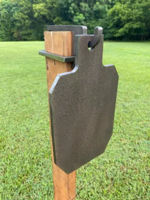 Magnum Target 3/8" AR500 7"x12” IDPA/IPSC Steel Shooting Range Target w/ 2x4 Hook -  HIDPA121-2x4HOOK1AR5-LONG