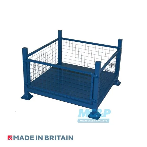 Metal Stillage Cage with Mesh Sides and Detachable Front