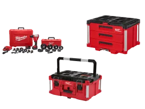 Milwaukee 2676-23PO M18 FORCE LOGIC 18V 10T Knockout Tool 1/2"-4" Kit w/ Packout