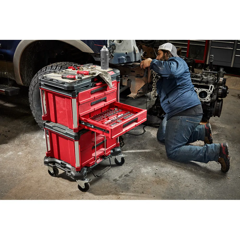 Milwaukee 48-22-8443 PACKOUT 3 Drawer Durable Tool Box w/ 50lbs Capacity