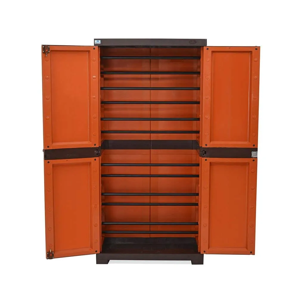 Nilkamal Freedom Mini 18 (FMSC18) Plastic Cabinet for Shoe Storage | Space Organizer | Shoe Rack | for Living Room Home & Office (Rust)