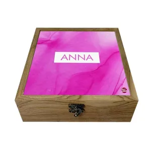 Personalised Jewelry Holders & organizers Jewellery Box With Name - Pink Ink Watercolor