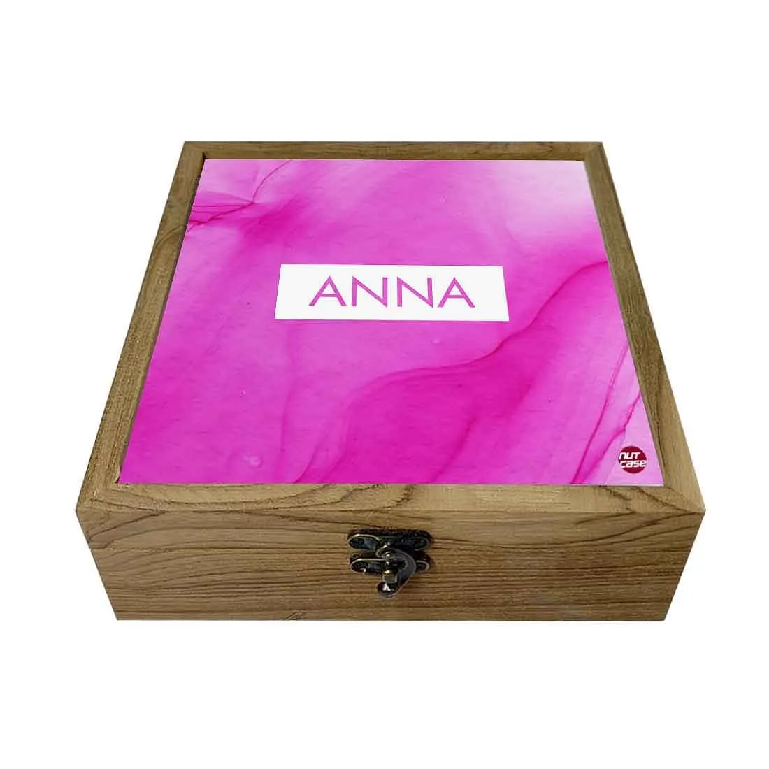 Personalised Jewelry Holders & organizers Jewellery Box With Name - Pink Ink Watercolor