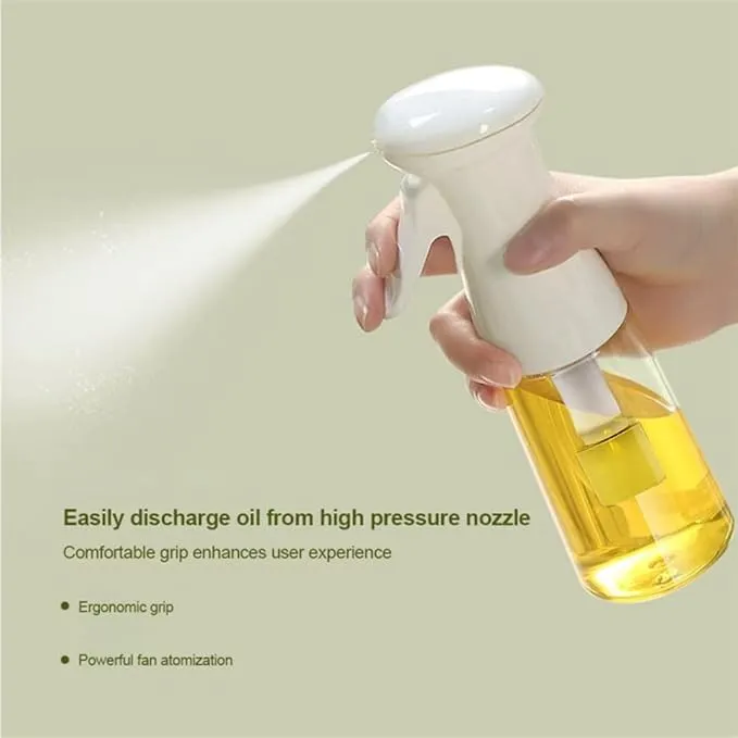 Portable Oil Spray Bottle Oil Dispenser(White)