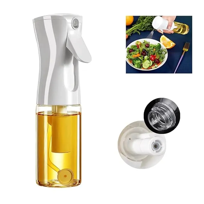 Portable Oil Spray Bottle Oil Dispenser(White)