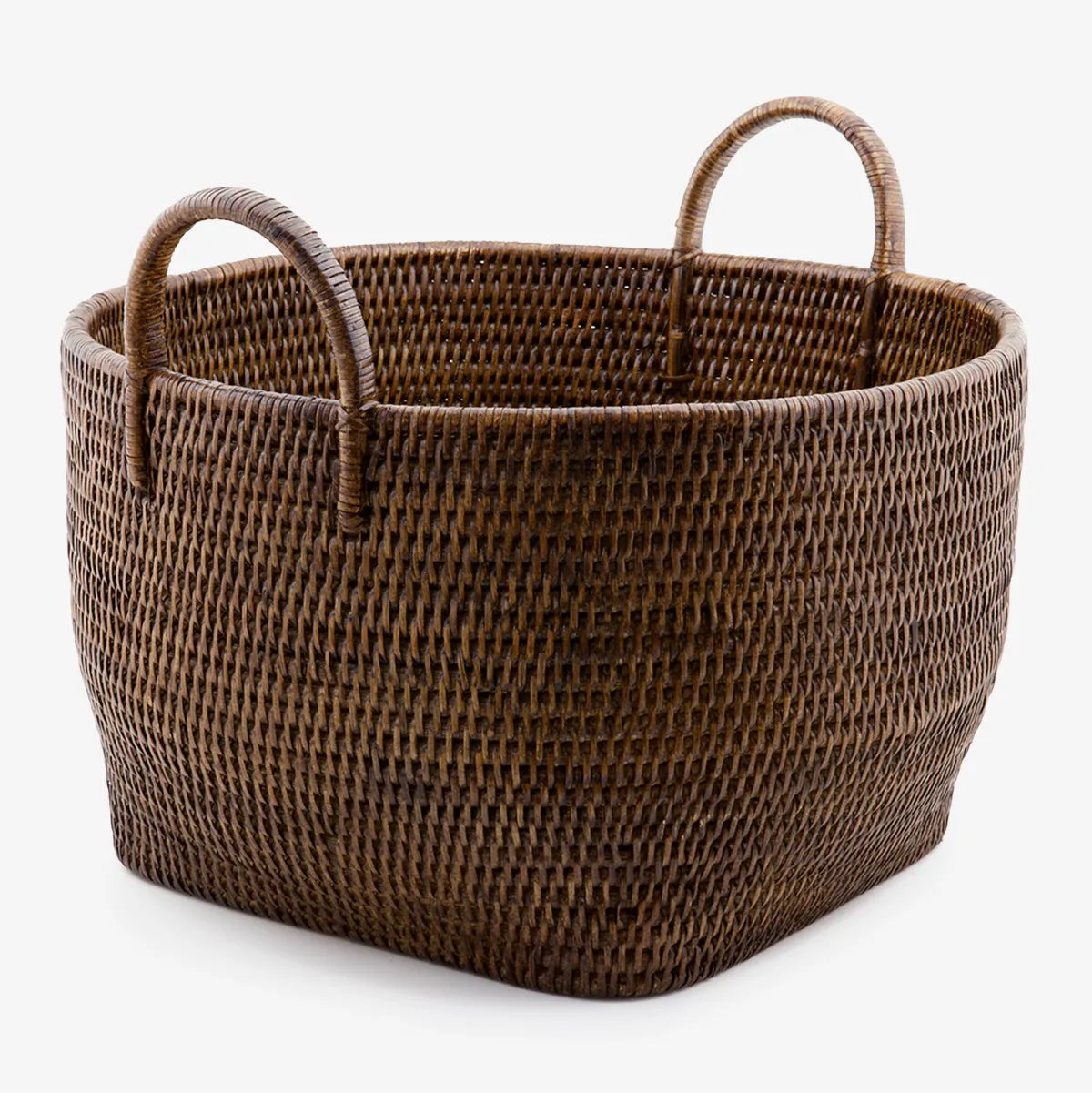 Rattan Carrier Basket Brown 40cm