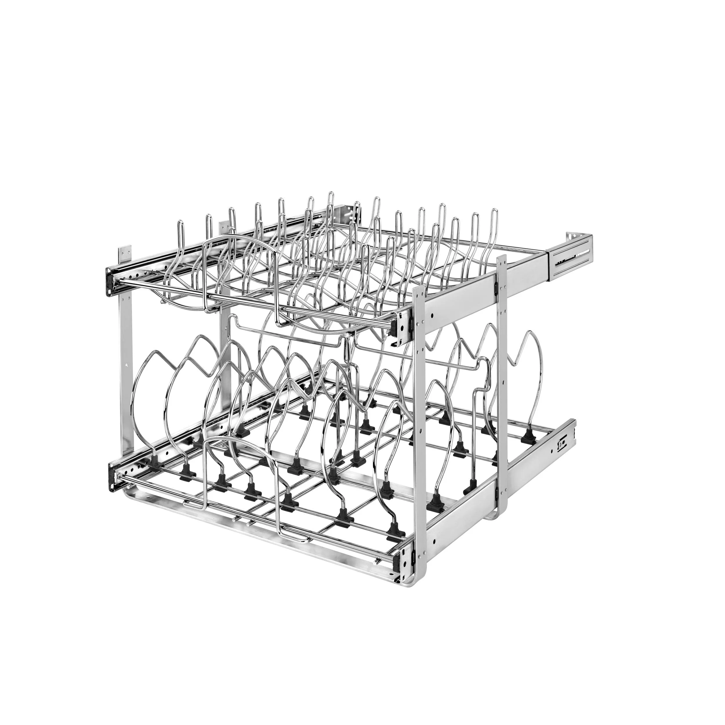 Rev-A-Shelf / 5CW2-2122-CR / Two-Tier Steel Wire Pullout Cookware Cabinet Organizer