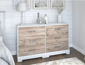 River Brook Dresser Make Space for Storage and Style in your Home with this Chic and Sophisticated Dresser. Six Smooth-Gliding Drawers