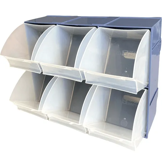 Shuter 6 Compartment Organiser Storage Cabinet Tilt Free Block Bin Stackable