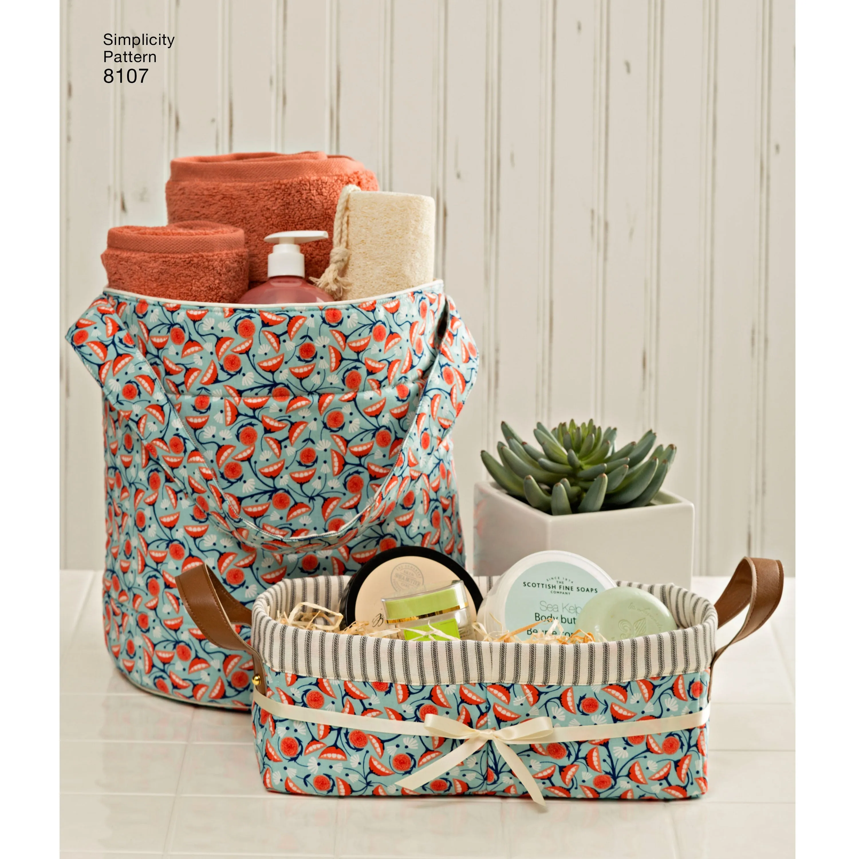 Simplicity Pattern 8107 OS Bucket, Basket & Tote Organizers