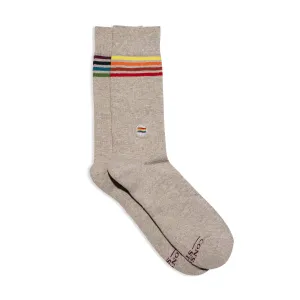 Socks that Save LGBTQ Lives (Alternating Rainbow Stripes) -  Medium