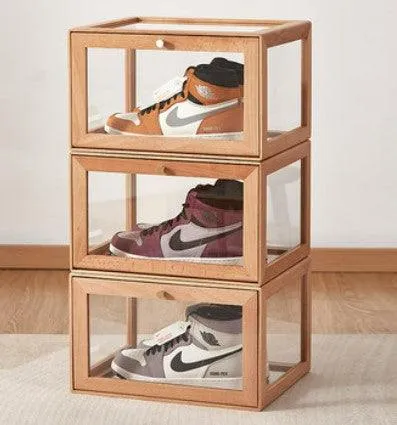 Stackable Shoe Storage Box (Set of 3) | WAYLON