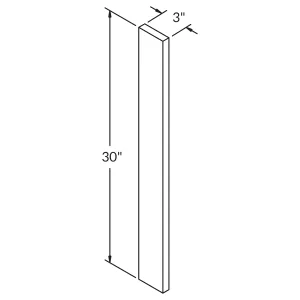 Straight Filler F330 Colonial Gray LessCare 3 in. width 30 in. height