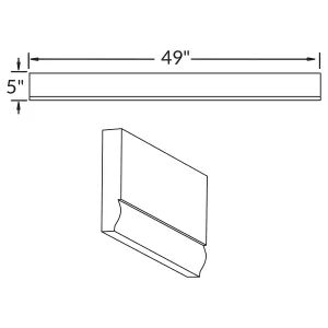 Straight Valance Molding V549ST Alpina White LessCare 5 in. height 49 in. depth