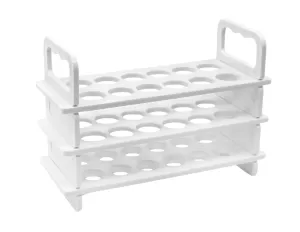 Test Tube Rack - 18mm x 12 Tube Capacity - Polypropylene Plastic