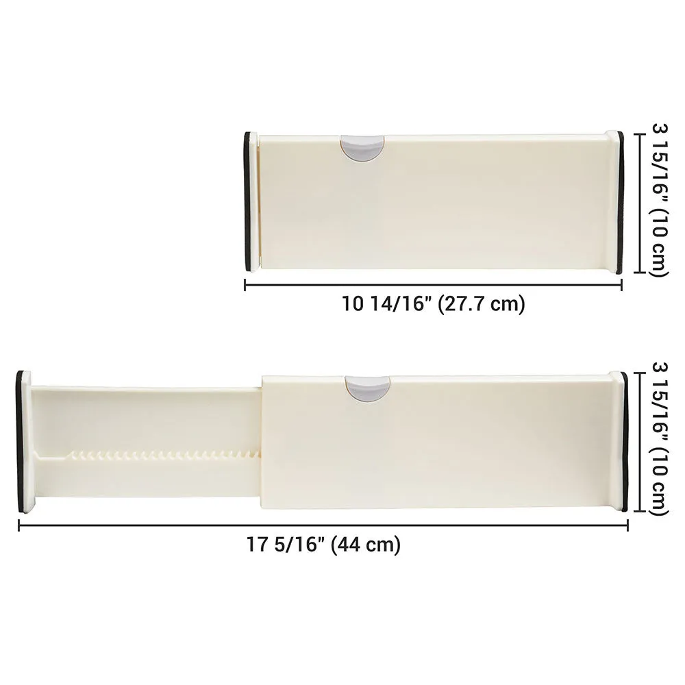 TheLAShop Dresser Drawer Dividers 4"Hx11-17" Expandable 2-Pack