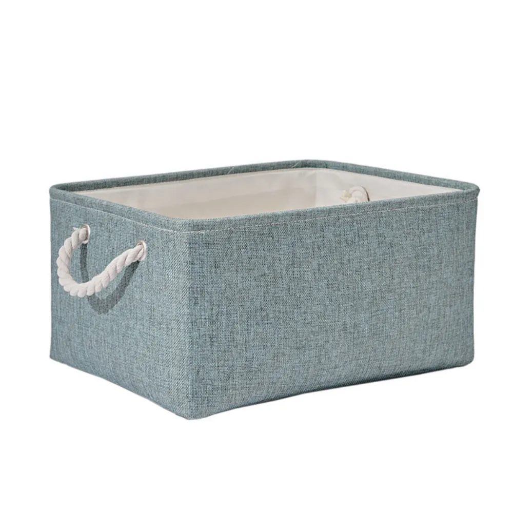 Thickened Linen Storage Basket with Handles