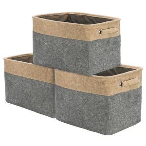 Twill Storage Basket Set (3 Pack)