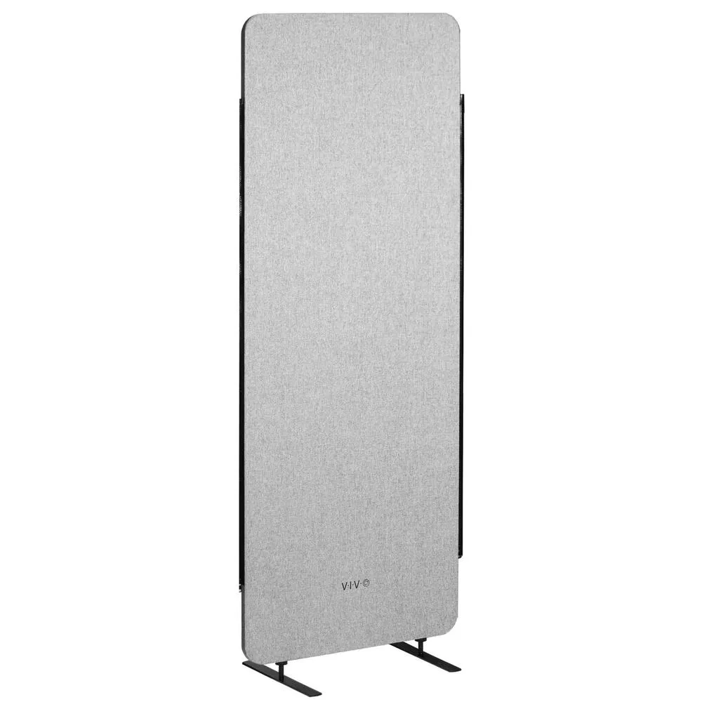 VIVO Gray Freestanding 3-Panel Room Divider, PP-3-T072G, PP-1-T024G