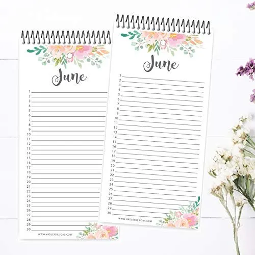 Watercolor Floral Perpetual Calendar | 12 Months | Home & Organization