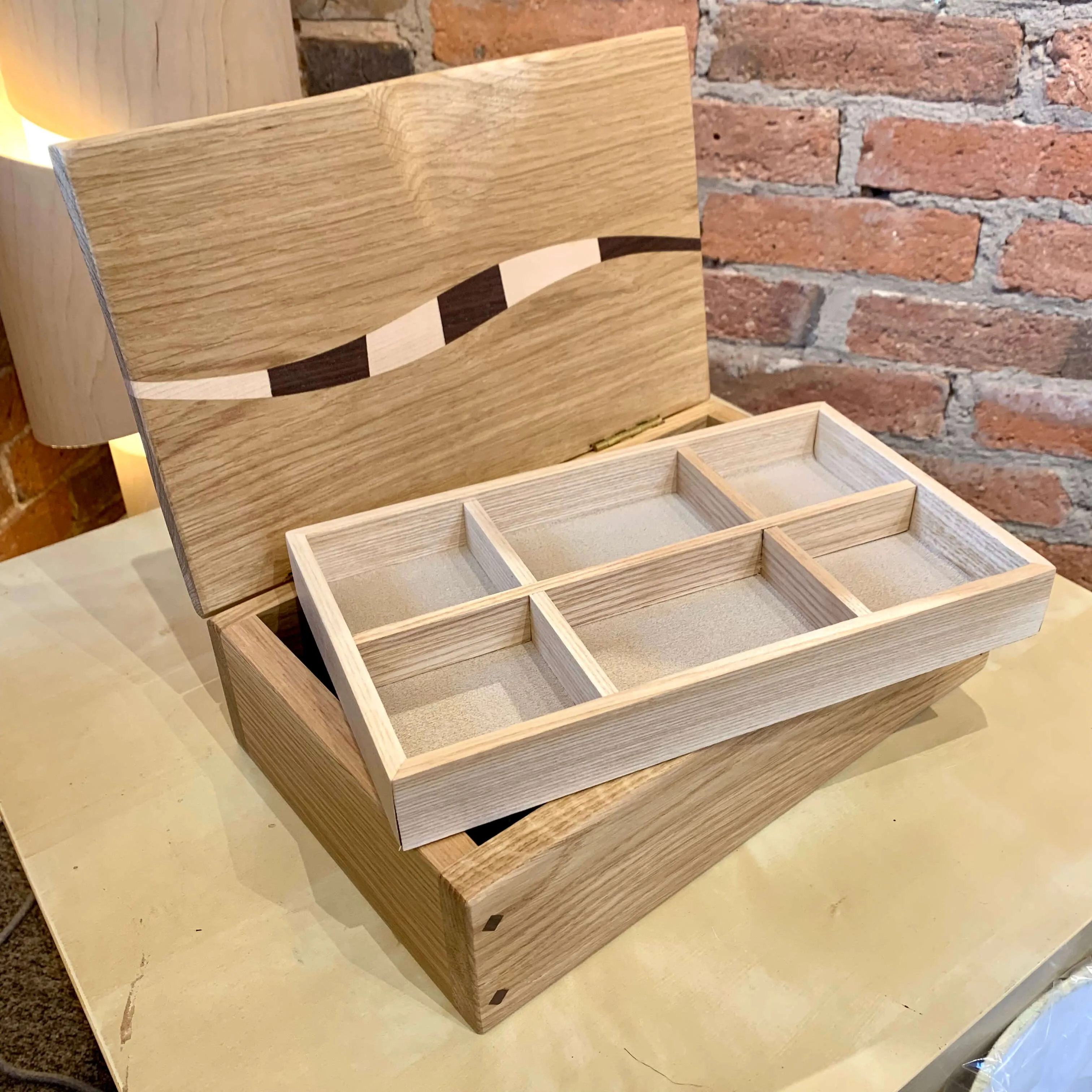 Wooden Wave Jewellery Boxes