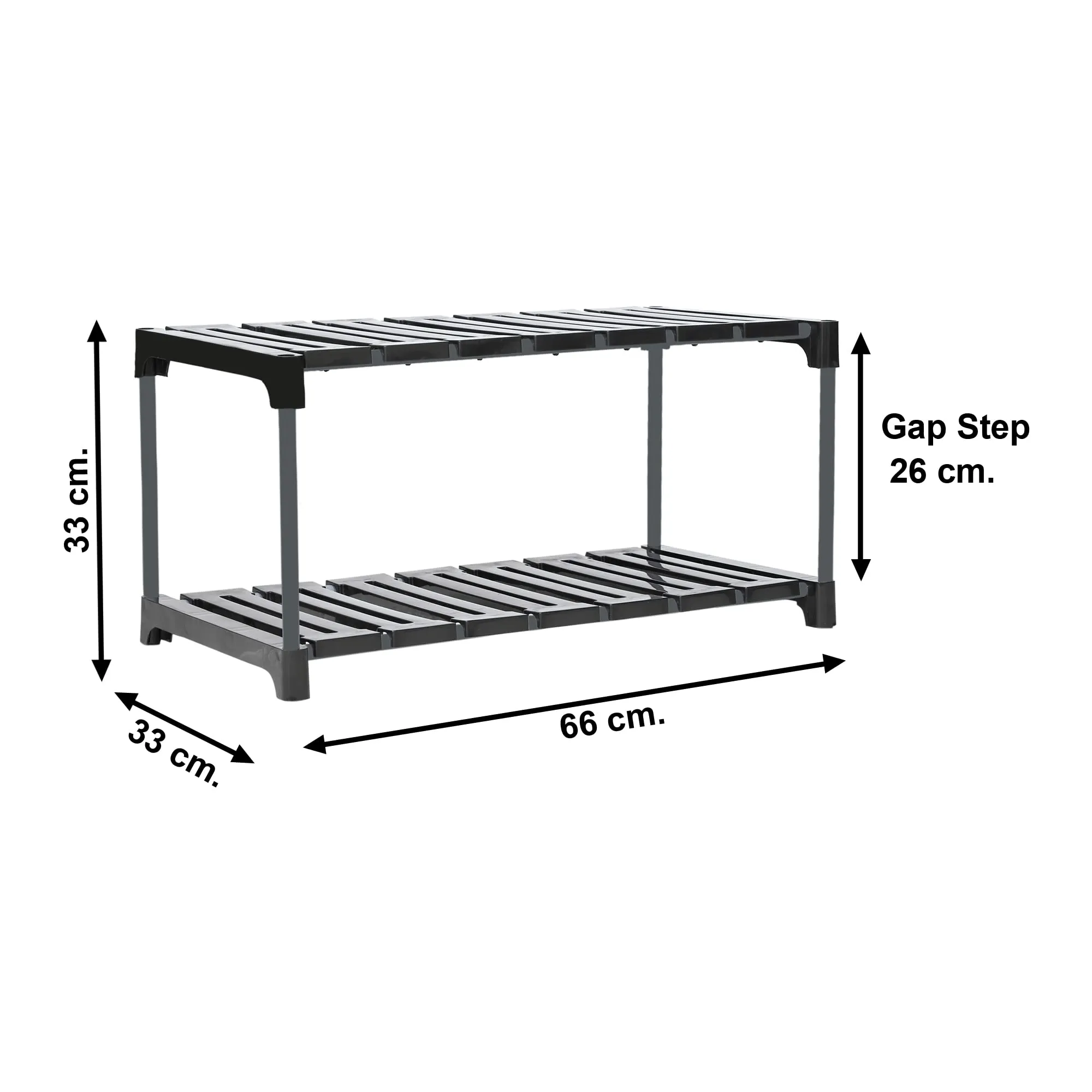 YMRR® 2-Tiers Portable Metal Shoe Rack for storage multipurpose|Slipper Stand|Chappal Stand, Plastic Big Shelves Shoe Rack for Home, Living Room, Kitchen & Office