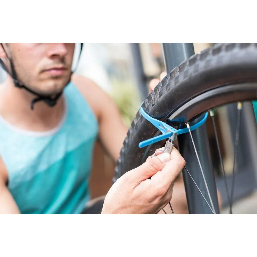 Z-Lok Security Tie Bike Lock Single: Cyan